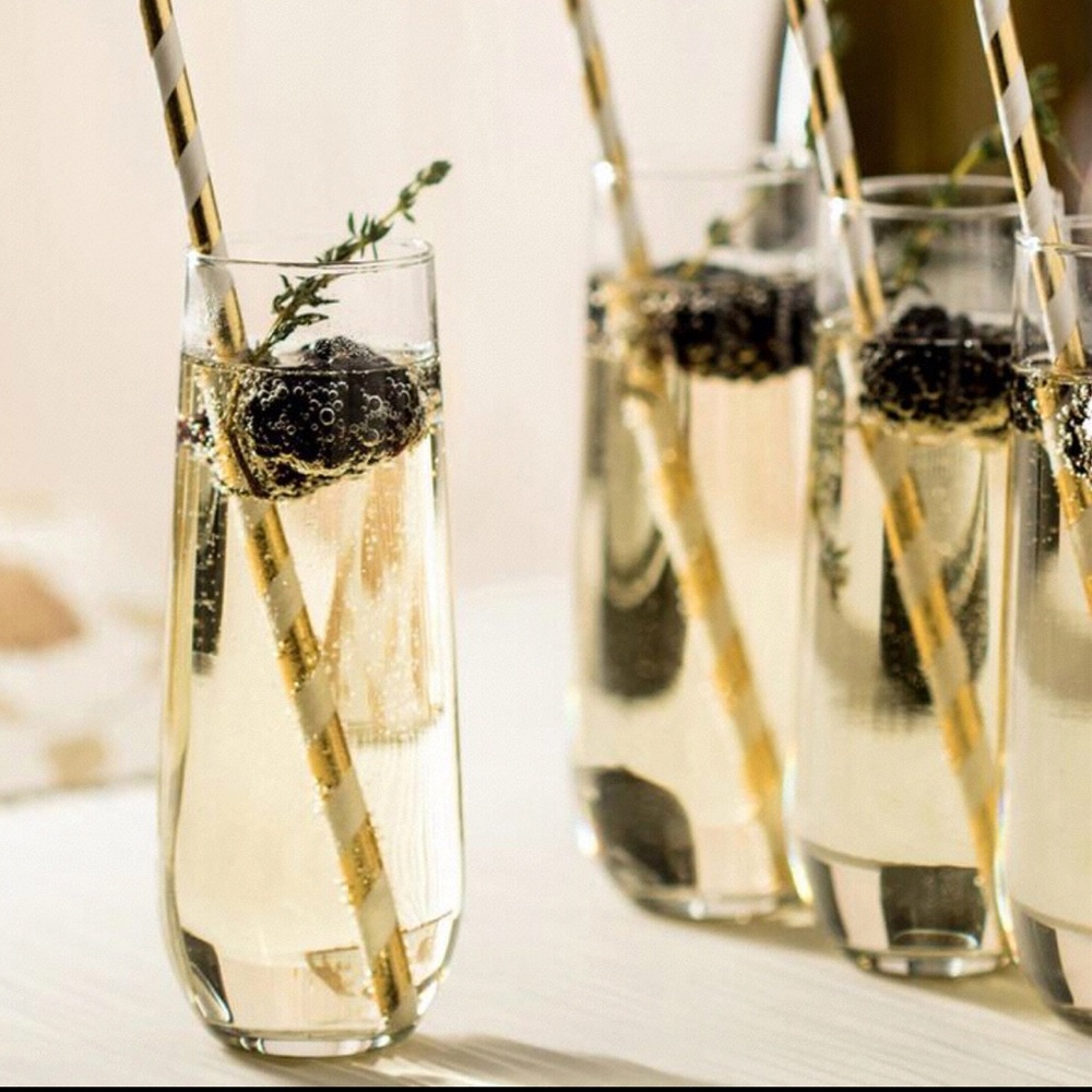 New In Box Libbey Stemless Champagne Flutes